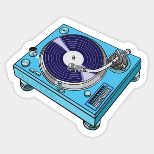 Turntable (Cerulean + Intergalactic Cowboy Colorway) Analog / Music Sticker